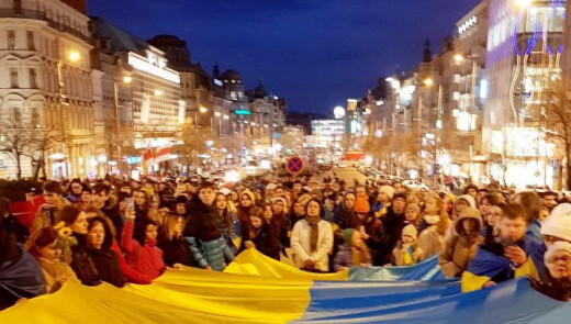 Акції на підтримку України в Чехії - фоторепортаж